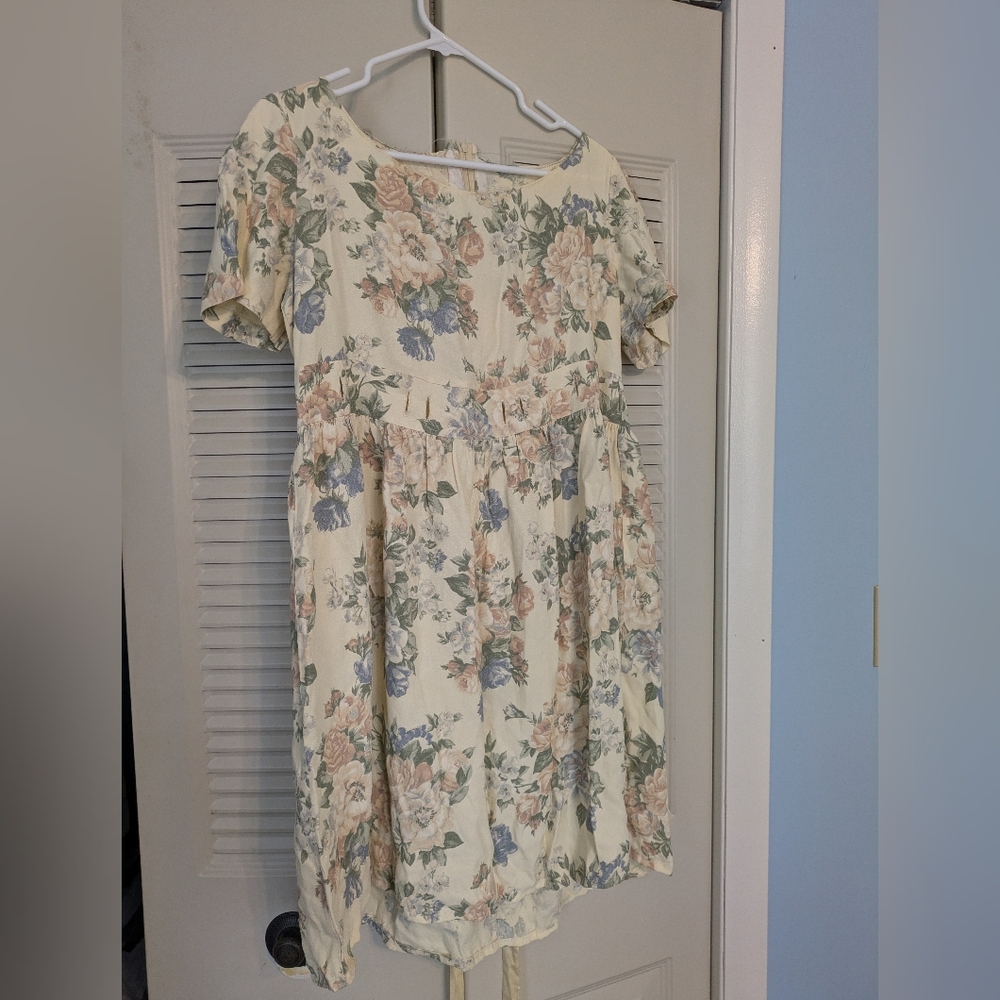 Floral Print Short Sleeve Dress